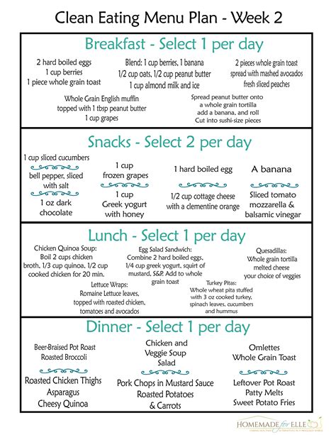 Clean Eating Meal Plan Here Is Week 3 Of Your Free Clean Eating Meal