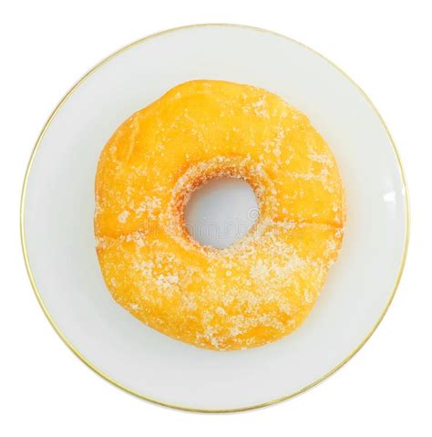 Top View Of Glazed Donut With Sugar Stock Photo Image Of Deep Donut