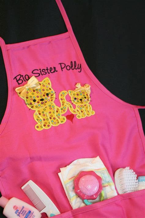 Have the new baby give a present to your older child. Big Sister Apron (Child Size) | Kids apron, New baby ...