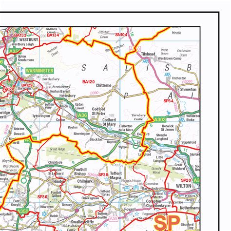 Postcode Sector Map S2 Devon Dorset And Somerset