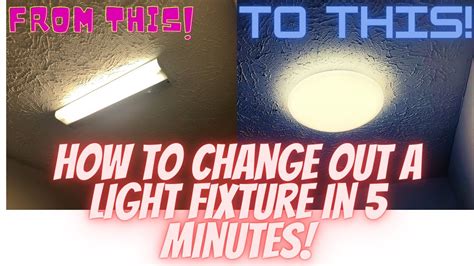 How To Change A Light Fixture In 5 Minutes Youtube