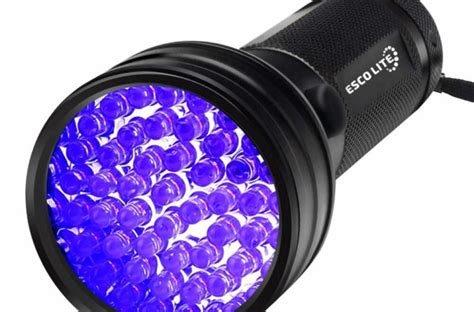 escolite uv flashlight black light  led  nm ultraviolet blacklight detector  dog urine