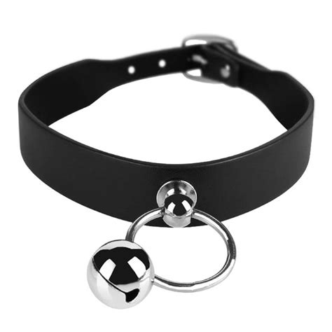 Mizzzee Ding Dong Collar Sexy Cosplay Pu Leather Collar Bell Choker