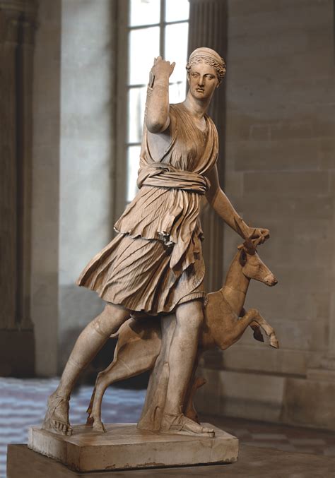 Diana Artemis Huntress Known As Diana Of Versailles 2nd Century Ad Louvre Museum Ancient