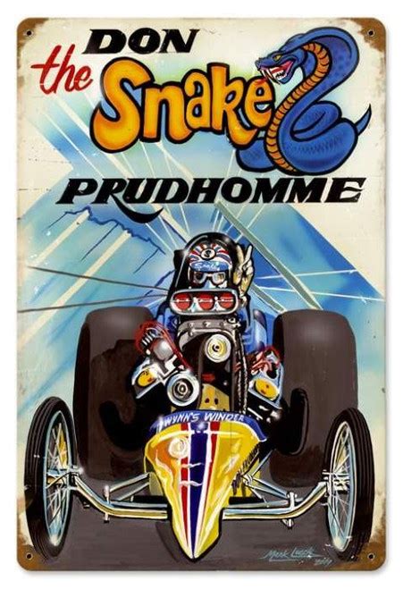 Retro Don Prudhomme Helmet Metal Sign 15 X 12 Inches