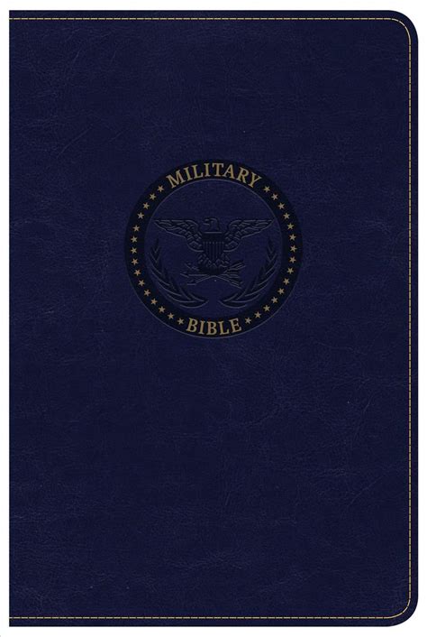 Csb Military Bible Navy Blue Leathertouch By Csb Bibles By Holman Csb