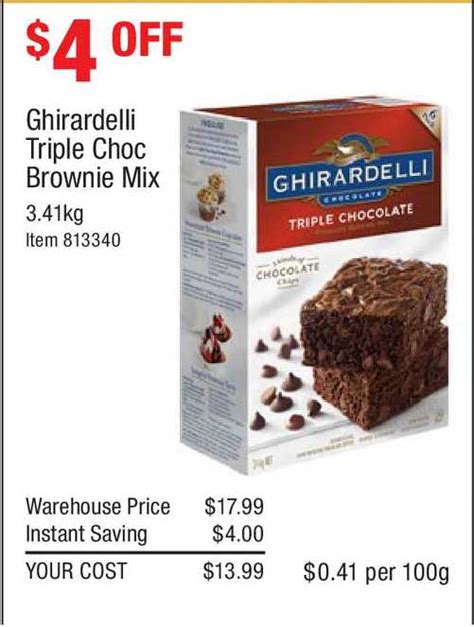 Ghirardelli Triple Choc Brownie Mix Offer At Costco