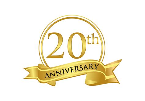 20th Anniversary Celebration Logo Vector Graphic By Deemka Studio