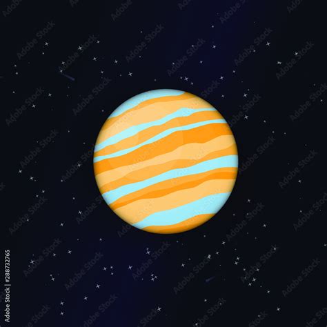 Jupiter Planet Cartoon Vector Clip Art Isolated Cute Illustration