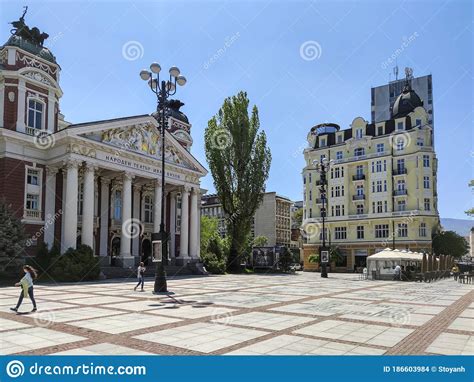 Building Of National Theatre Ivan Vazov In Sofia Editorial Stock Image