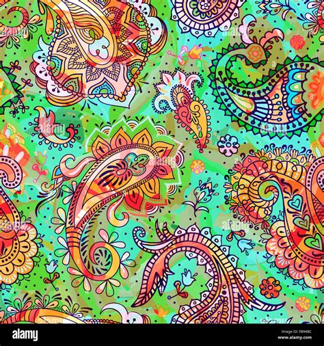 Colorful Paisley Pattern Stock Vector Image Art Alamy