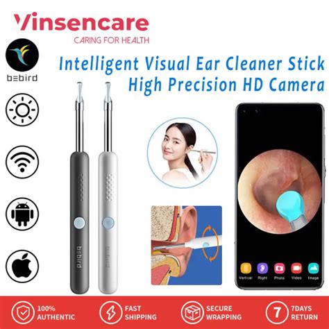 Vinsencare 1set Bebird R1 Smart Wireless Intelligent Visual Ear Cleaner Stick With High