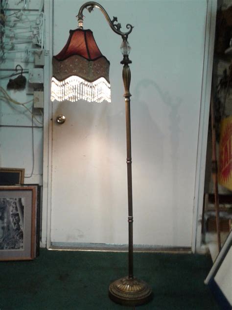 Vintage Bridge Lamp With Victorian Shade Lamp Master Bedroom Redo