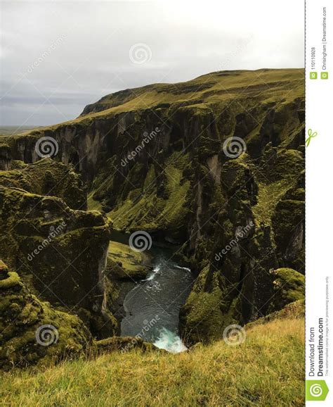 Fjadrargljufur Canyon In South East Iceland Stock Photo Image Of