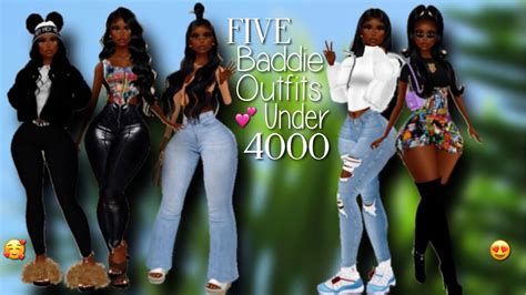 Imvu I Five Baddie Outfit Ideas Under 4000 Credits I Sayvanna Youtube