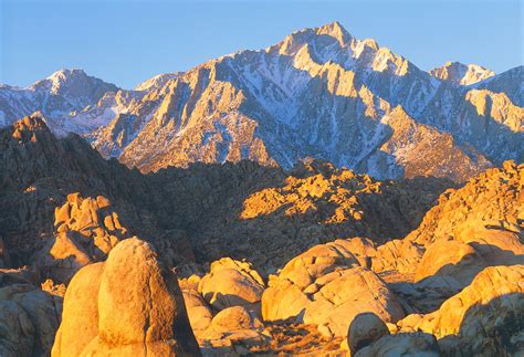 Lone Pine Peak And The Sierra Nevada Mountains Seen From The Al