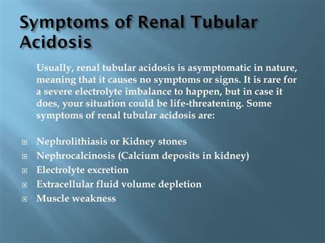 Ppt Renal Tubular Acidosis Causes Symptoms Daignosis Prevention