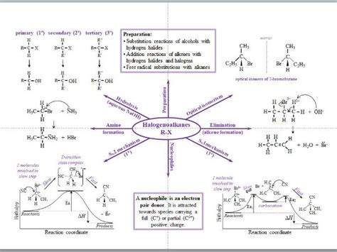 Halogenoalkanes Mind Map A Level Chemistry Teaching Resources