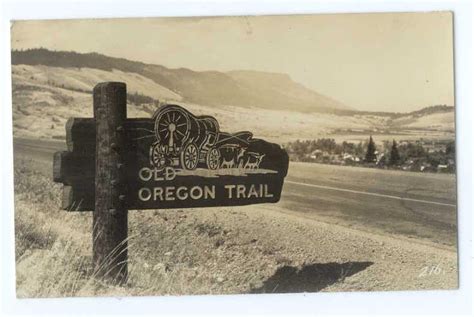 Rp Old Oregon Trail Highway Sign Near La Grande Or United States