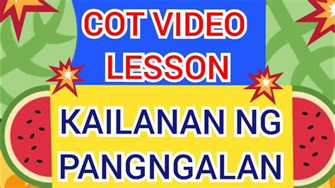 Lesson Plan In Filipino 2 Pangngalan