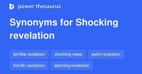 Shocking Revelation Synonyms 429 Words And Phrases For Shocking