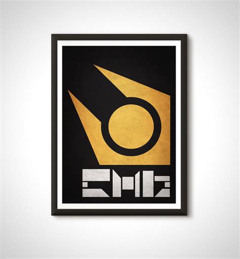 Half Life Game Poster Combine Logo G Man Gaming Print Home Decor Wall