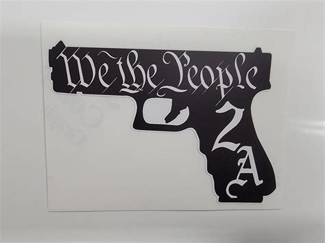 We The People Pistol Handgun Vinyl Decal Sticker Custom Made Etsy