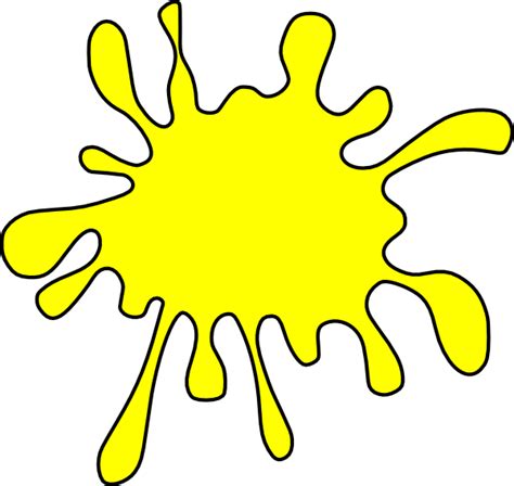 Yellow Clip Art Splat Cliparts Png Download 600568 Free