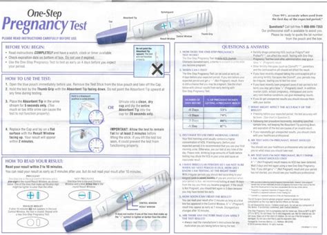 Walgreens One Step Pregnancy Test Instructions Cpg Health