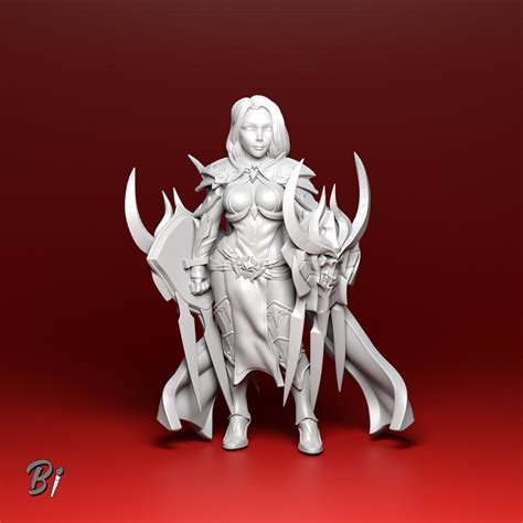 Sheah Female Death Knight Lords Of Destruction 32mm Unpainted Miniature Figure Dungeons