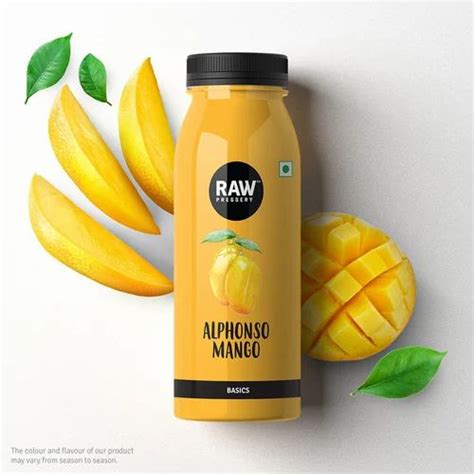 Yellow Raw Pressery Mango Juice Packaging Type Bottles Packaging Size 200 Ml At Rs 55bottle