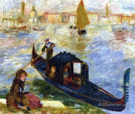 Pierre Auguste Renoir Gondola Venice Oil Painting Reproductions With