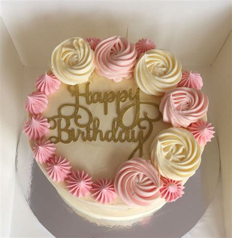 We have a best collection of beautiful high resolution. Swirls birthday cake | Buttercream birthday cake, Simple cake designs, Birthday cake decorating