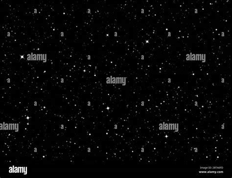 Starry Sky Dark Night Sky Infinity Space With Shiny Stars Mystery