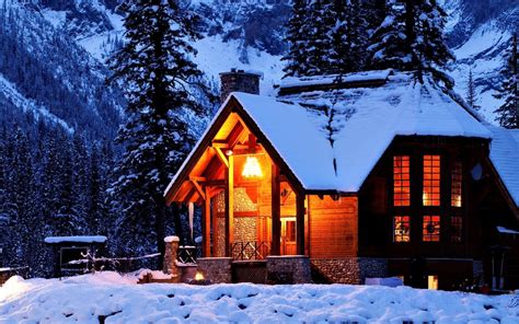 Snowy Cabin Wallpapers Top Free Snowy Cabin Backgrounds Wallpaperaccess