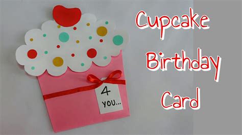 How to draw a birthday cake. DIY Cupcake Card/ Cupcake Birthday Card for Kids/Simple ...