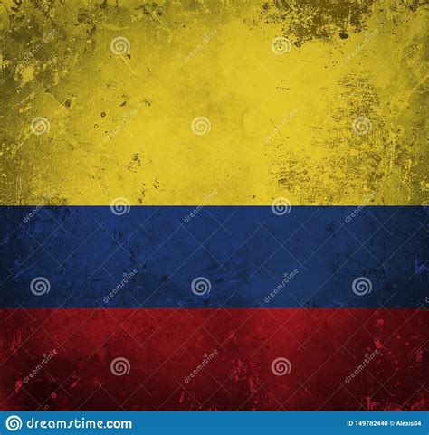 Grunge Flag Of Colombia Stock Illustration Illustration Of Flag
