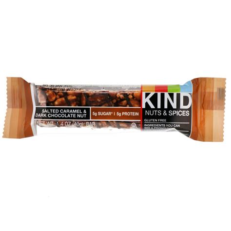 kind bars nuts and spices salted caramel and dark chocolate nut 12 bars 1 4 oz 40 g each iherb
