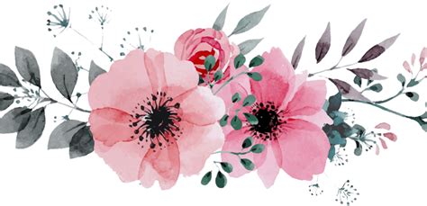 Open Full Size Free Printable Watercolor Flowers Border Gardening