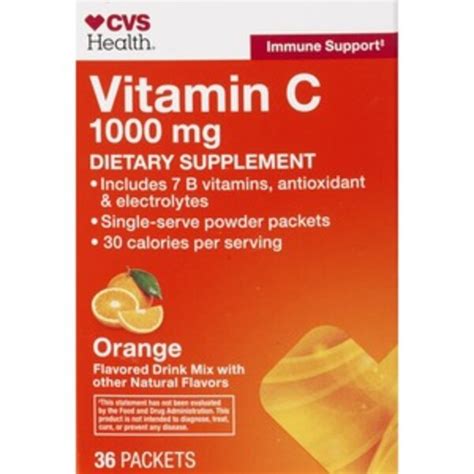 Cvs Health Vitamin C 1000mg Dietary Supplement Orange 36 Ct Pick Up