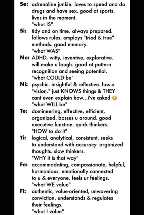 The Cognitive Functions In A Nutshell Rmbti