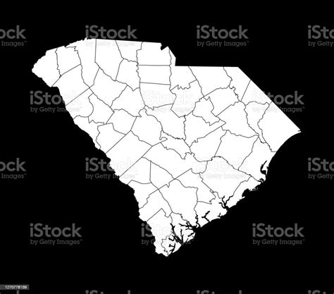 Map Of South Carolina Stock Illustration Download Image Now Istock