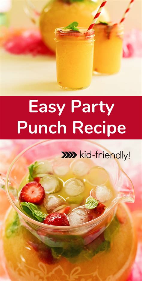 Easy Party Punch Recipe Kid Friendly Make And Takes
