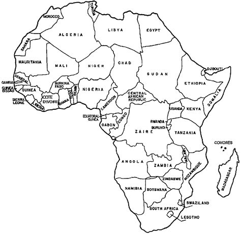 Africa Map Coloring Pages Coloring Home