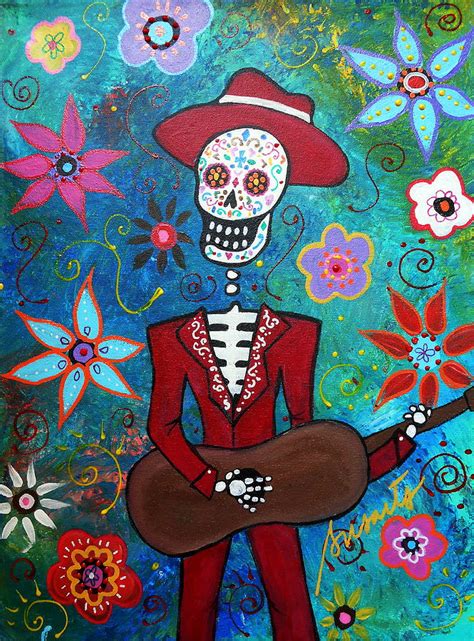 Mariachi Day Of The Dead Painting By Pristine Cartera Turkus Fine Art