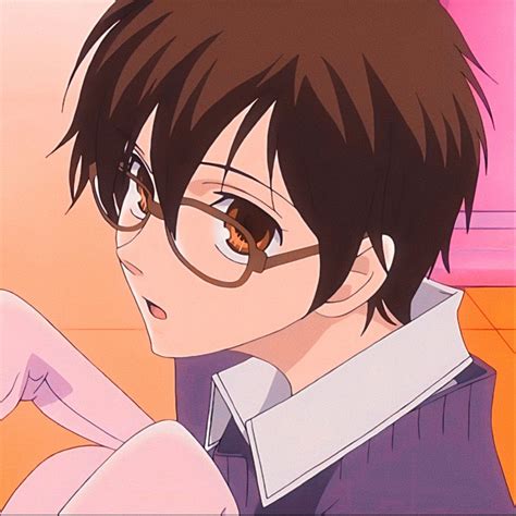 An Anime Character With Glasses Looking At Something In Front Of Him