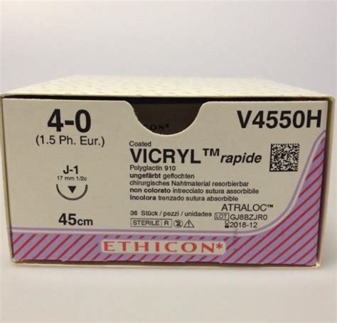 Vicryl Rapid 4 0 J 1 45cm V4550h Jan F Andersen