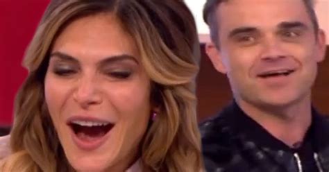 Loose Women Robbie Williams Confronts Wife Ayda Field Live On Air As She Admits To Faking