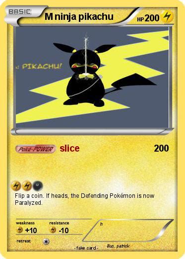 Pokémon M Ninja Pikachu Slice My Pokemon Card