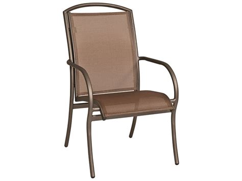 Woodard Rivington Sling Aluminum Stackable Dining Arm Chair Wr6a0417